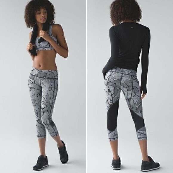 Lululemon Pace Rival Crops in Dottie Tribe - Picture 1 of 8
